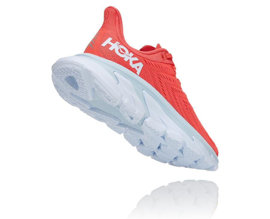 Hoka One One Hardloopschoenen Dames - Clifton Edge - Rood/Wit - GW6137092